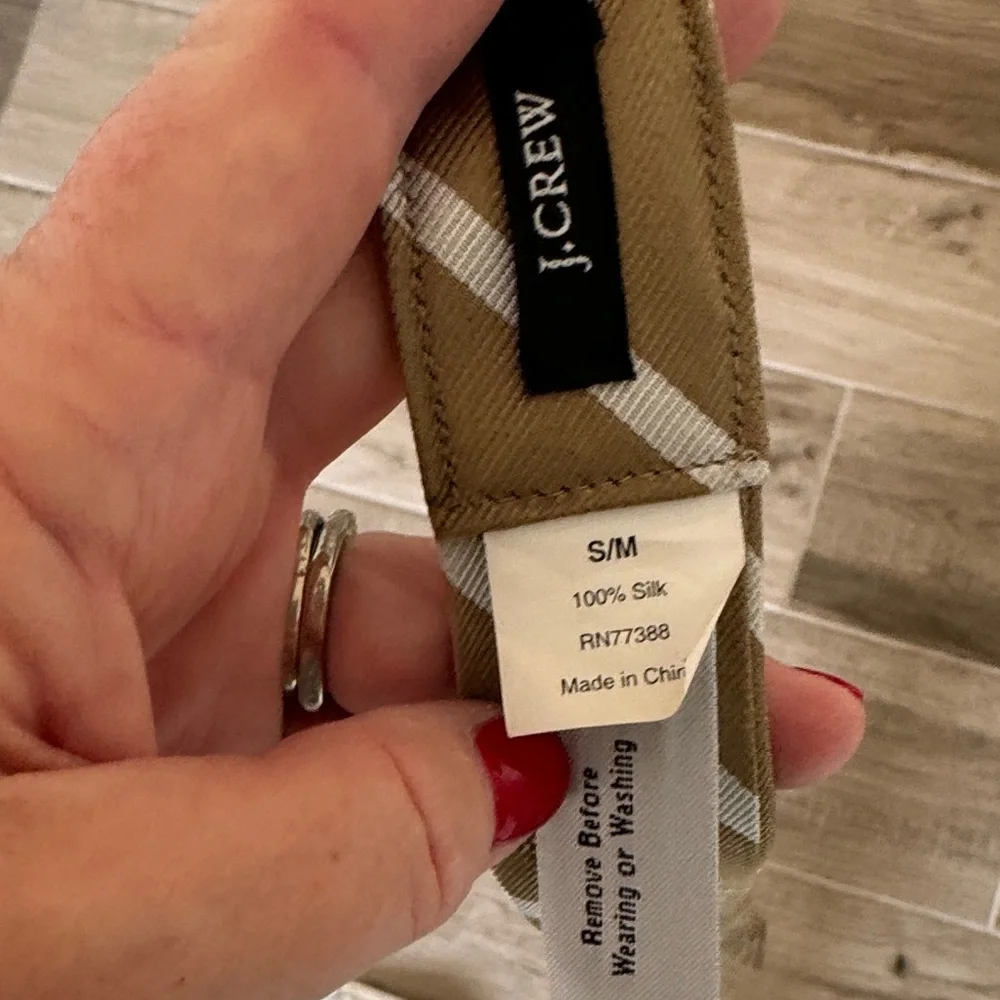 J. Crew S/M Silk Belt